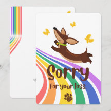 Sorry for the Loss of Your Dog Card