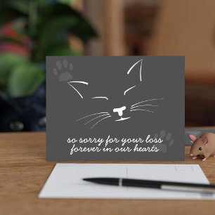 Sorry for your Loss Cat Sympathy Postcard