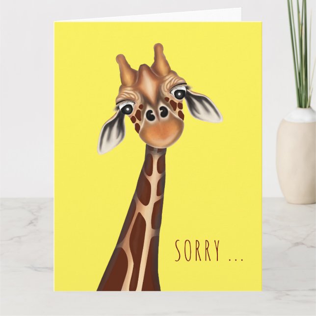Sorry. Giraffe Greeting Card (Front)