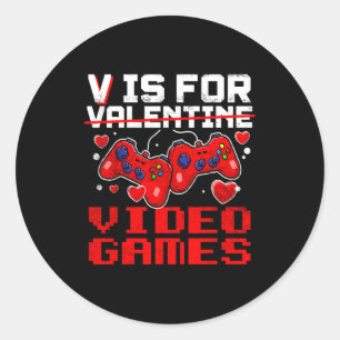 Sorry Girls I Only Love Video Games And My Mom Vin Classic Round Sticker