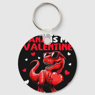 Sorry Girls Nana Is My Valentine Dinosaur Holding  Keychain