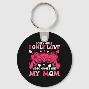 Sorry Girls Only Love Video Game Gamepad Mom Valen Keychain