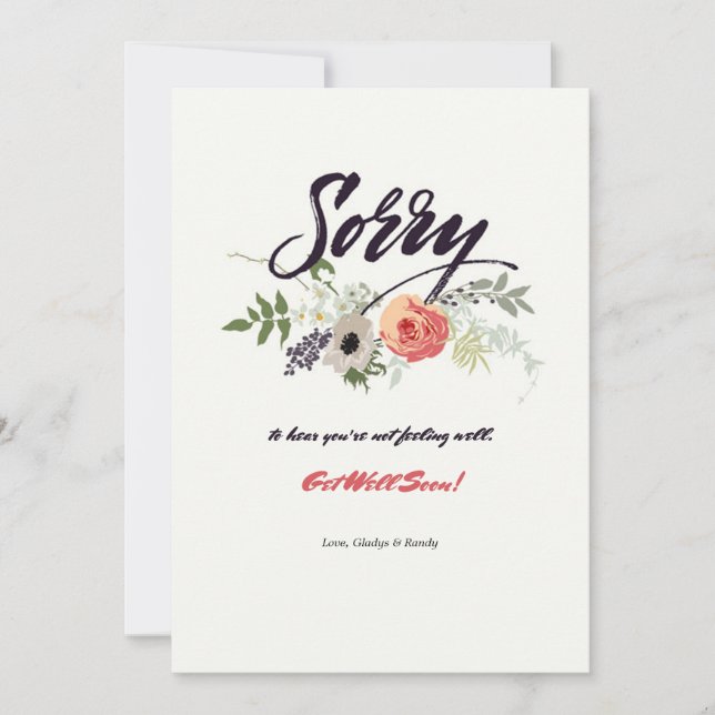 Sorry Greeting Card (Front)