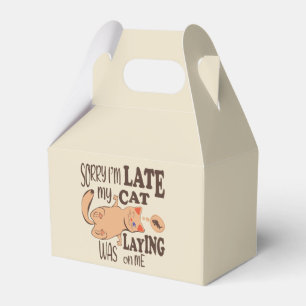 Sorry I am late my cat was laying on me Favor Box