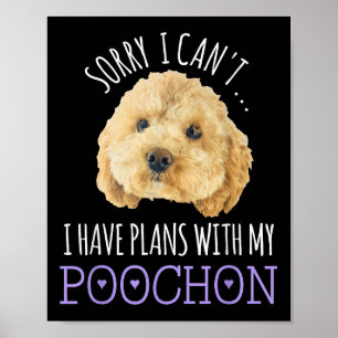 Sorry I Can't I Have Plans Bichon Odle Ochon Puppy Poster