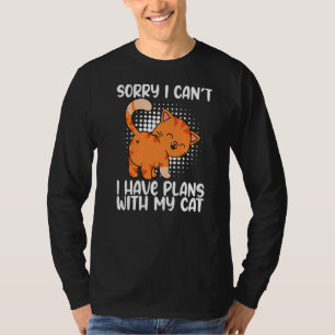 Sorry I Can't I Have Plans With My Cat Dabbing Cat T-Shirt