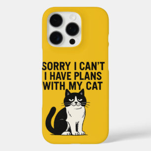 Sorry I Can't I Have Plans with my Cat Tuxedo Cats iPhone 16 Pro Case