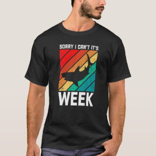 Sorry I Can't it's Week Shark Kids Men Women Vint T-Shirt