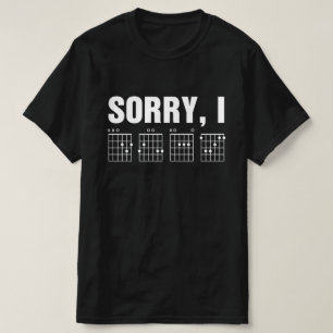 Sorry, I DGAF Funny Hidden Message Guitar Chords T-Shirt
