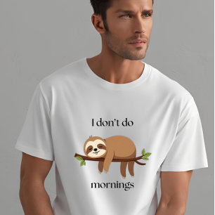 SORRY I DON'T DO MORNINGS Summer Vacation Fashion T-Shirt