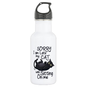 Sorry I’m Late – Cat Rules! 532 Ml Water Bottle