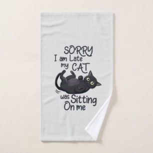 Sorry I’m Late – Cat Rules! Bath Towel Set