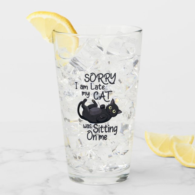 Sorry I’m Late – Cat Rules! Glass (Front Ice)