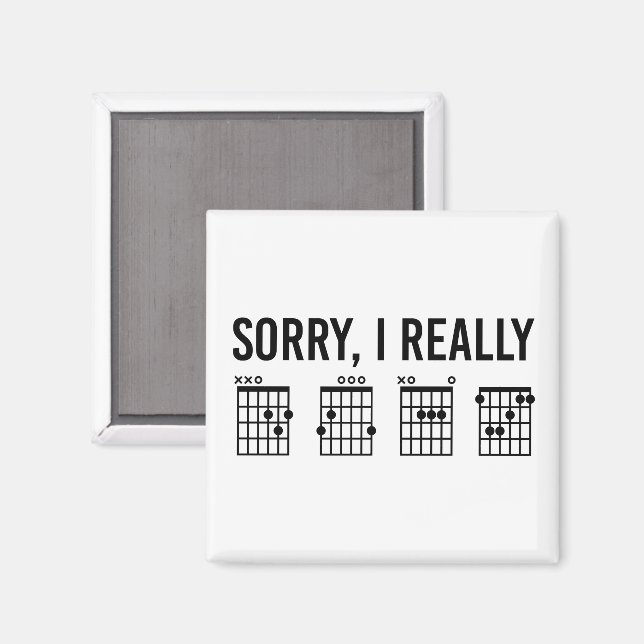 Sorry, I Really DGAF Guitar Chords Funny Custom Magnet (Front/Back)