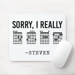 Sorry, I Really DGAF Guitar Chords Funny Custom Mouse Pad