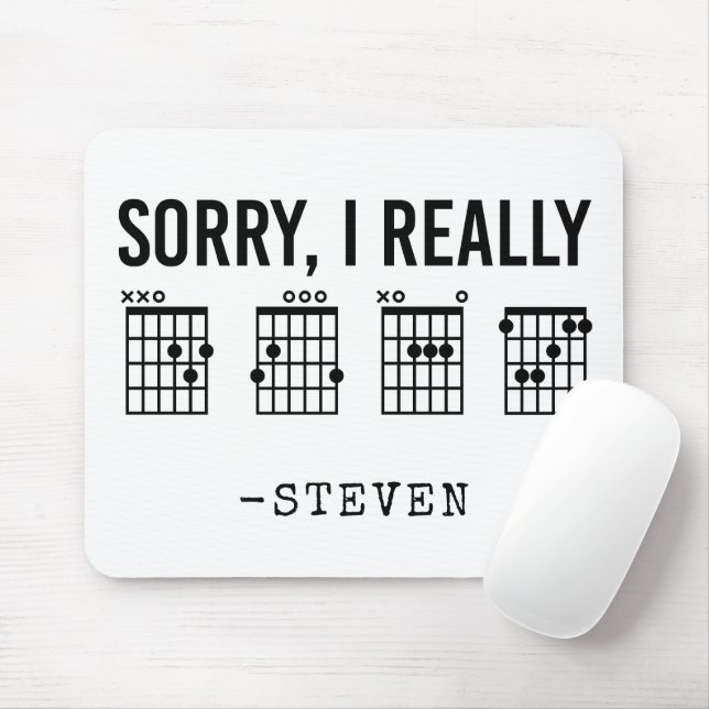 Sorry, I Really DGAF Guitar Chords Funny Custom Mouse Pad (With Mouse)