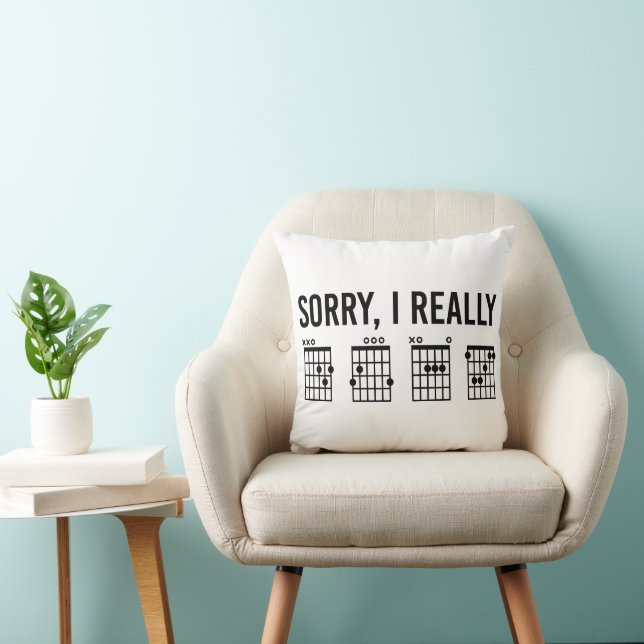 Sorry, I Really DGAF Guitar Chords Funny Throw Pillow (Chair)