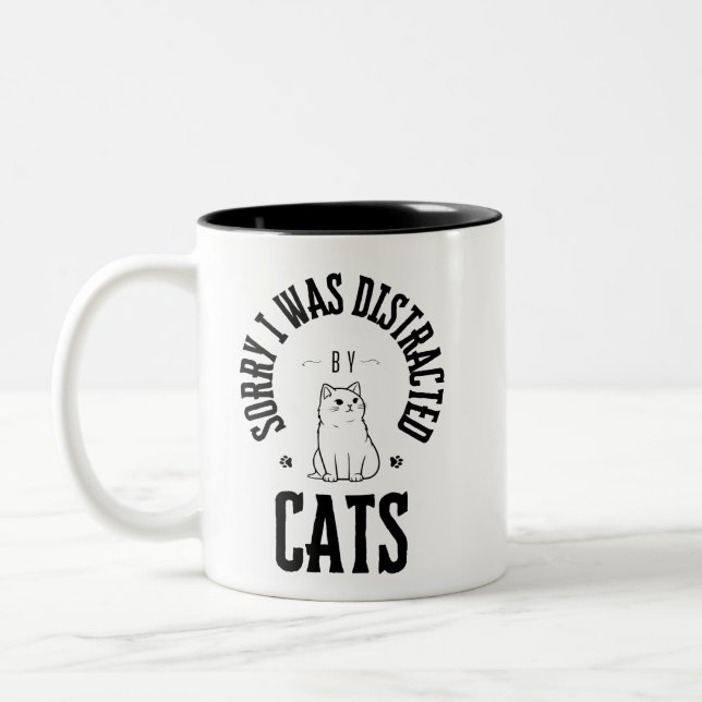 Sorry I was distracted by cats buttons  Two-Tone Coffee Mug (Left)