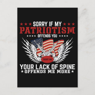 Sorry if my patriotism offends you t shirt design holiday postcard