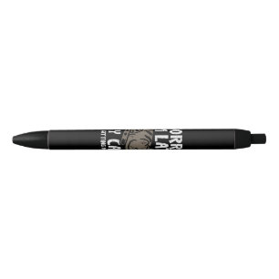 Sorry Im Late Cat Sitting On Me Funny Pet Black Ink Pen