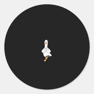 Sorry I'm Late Funny Goose Christian Bible Verse F Classic Round Sticker