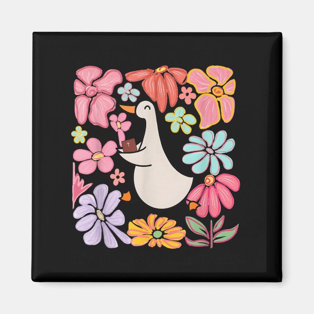 Sorry I'm Late His Timing Not Mine, Funny Christia Magnet (Front)