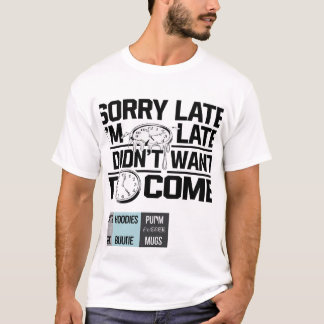 "Sorry I'm Late" – Melting/Broken Clock Illustrati T-Shirt