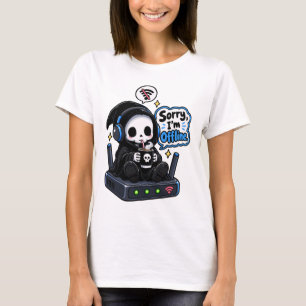 Sorry I'm offline introvert gamer humour T-Shirt