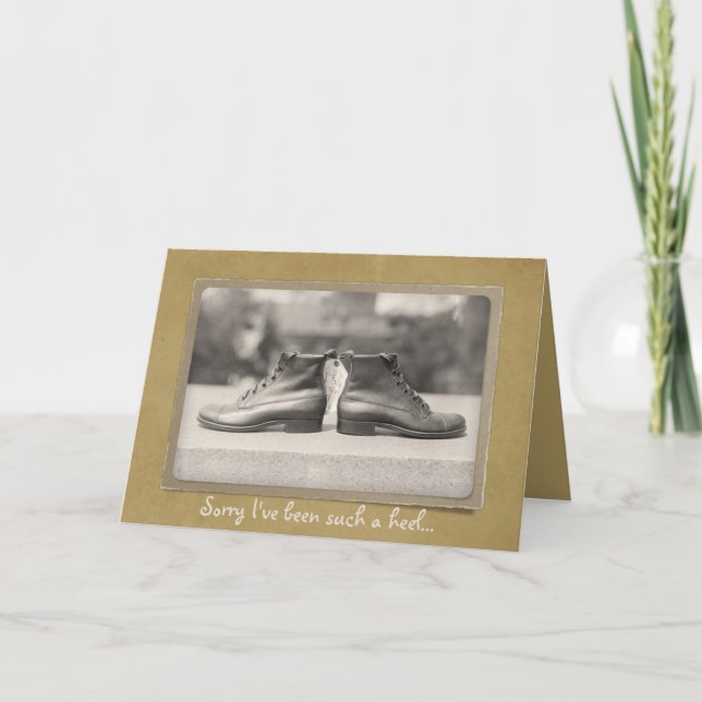 Sorry I've Been a Heel Relationship Repair Custom Card (Front)