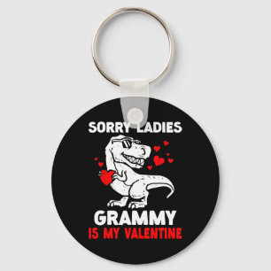 Sorry Ladies Grammy Is My Valentine Cute Dinosaur Keychain