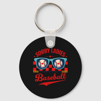 Sorry Ladies My Heart Belongs To Baseball Funny Va Keychain