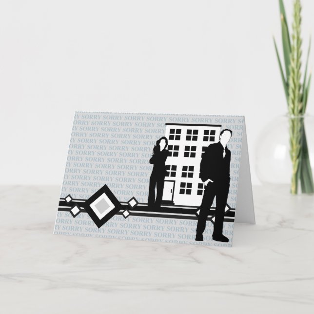 SORRY : mod diamond business silhouettes Card (Front)