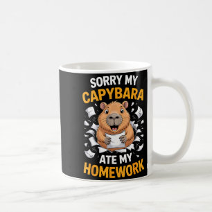 Sorry My Capybara Ate My Homework Funny Rodent Coffee Mug