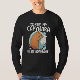 Sorry My Capybara Ate My Homework Funny T-Shirt