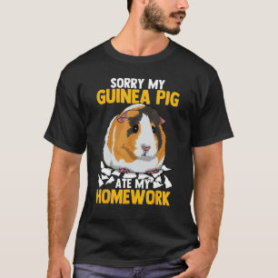 Sorry My Guinea Pig Ate My Homework Funny Pet Rode T-Shirt