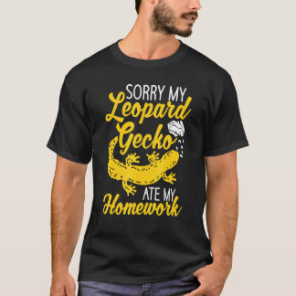 Sorry My Leopard Gecko Ate My Homework Herpetologi T-Shirt