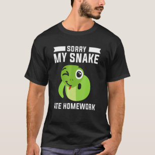 Sorry My Snake Ate My Homework Python Snakes T-Shirt