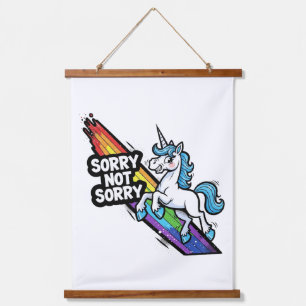 Sorry not Sorry Unicorn Hanging Tapestry