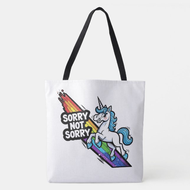 Sorry not Sorry Unicorn Tote Bag (Front)