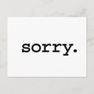 sorry. postcard