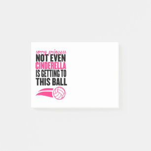 Sorry Princess Volleyball Ball` Post-it Notes
