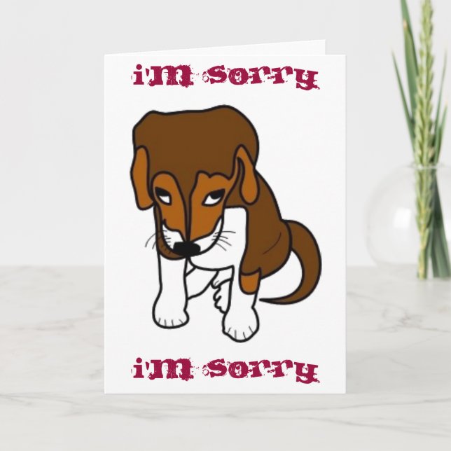 Sorry puppy card (Front)