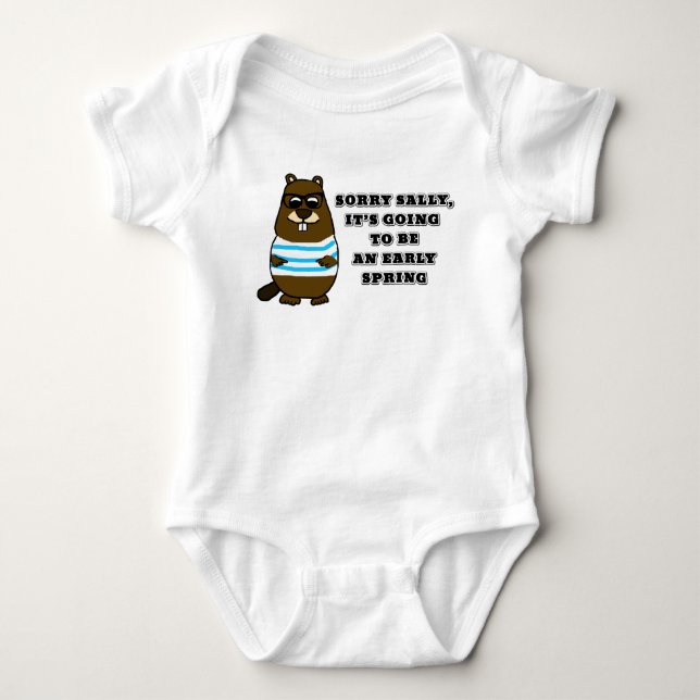 Sorry Sally, early Spring Baby Bodysuit (Front)