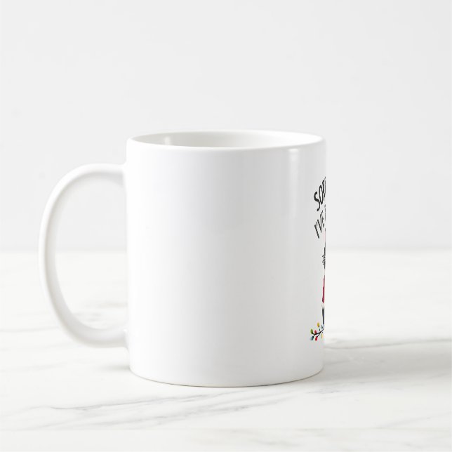 Sorry Santa I've Been Feral Black Cat Christmas Fu Coffee Mug (Left)