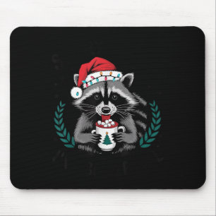 Sorry Santa I've Been Feral Christmas Holiday Racc Mouse Pad