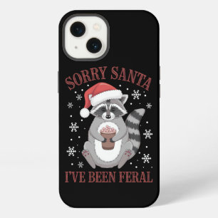 Sorry Santa I've Been Feral Christmas Raccoon  iPhone 13 Case