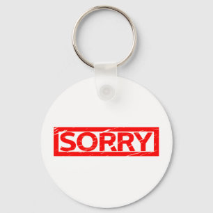 Sorry Stamp Keychain