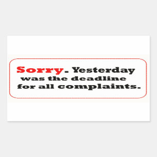 Sorry Sticker