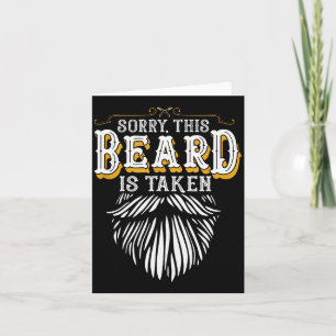 Sorry This Beard Is Taken Country Retro Valentines Card