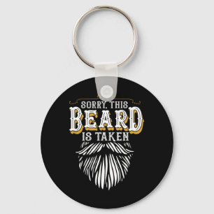Sorry This Beard is Taken Country Retro Valentines Keychain